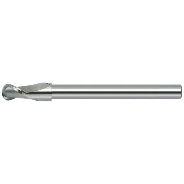 8x8x7x100 2FL Ball 50 Degree Helix Short Flute Reduced Shank Endmill for Aluminum